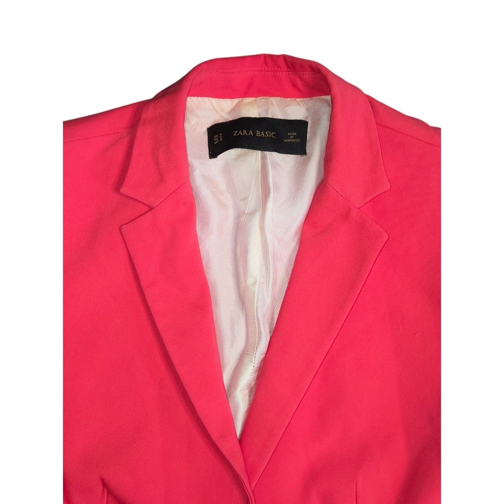 Zara Basic Womens Pink Single Button Tailored Bla… - image 5